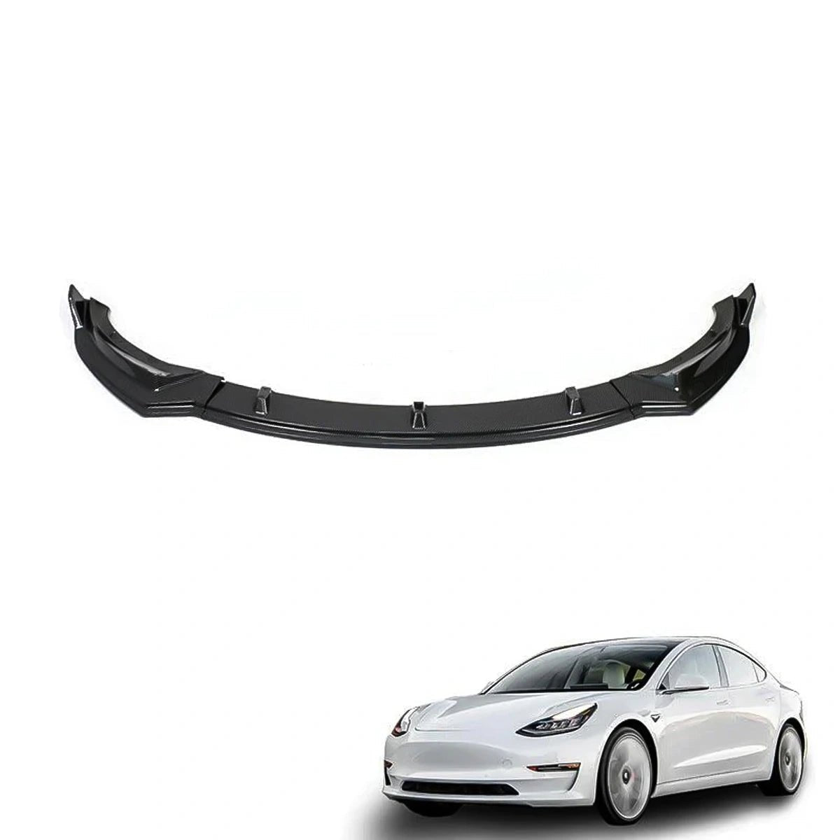 Front Bumper Lip Kit For Tesla Model 3 (2017-2023) - T-Launch
