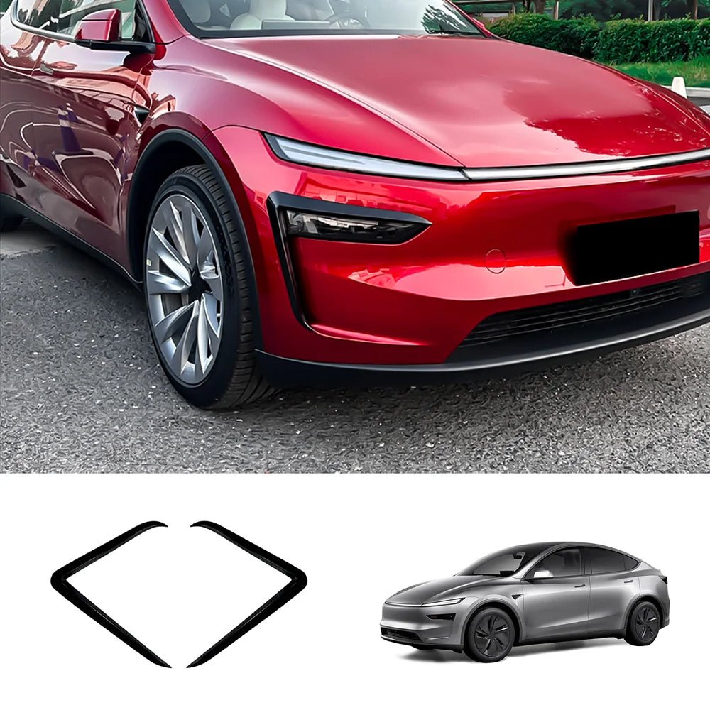 Front Fog Light Canard Trim Covers for Tesla Model Y Juniper 2025+ - T-Launch