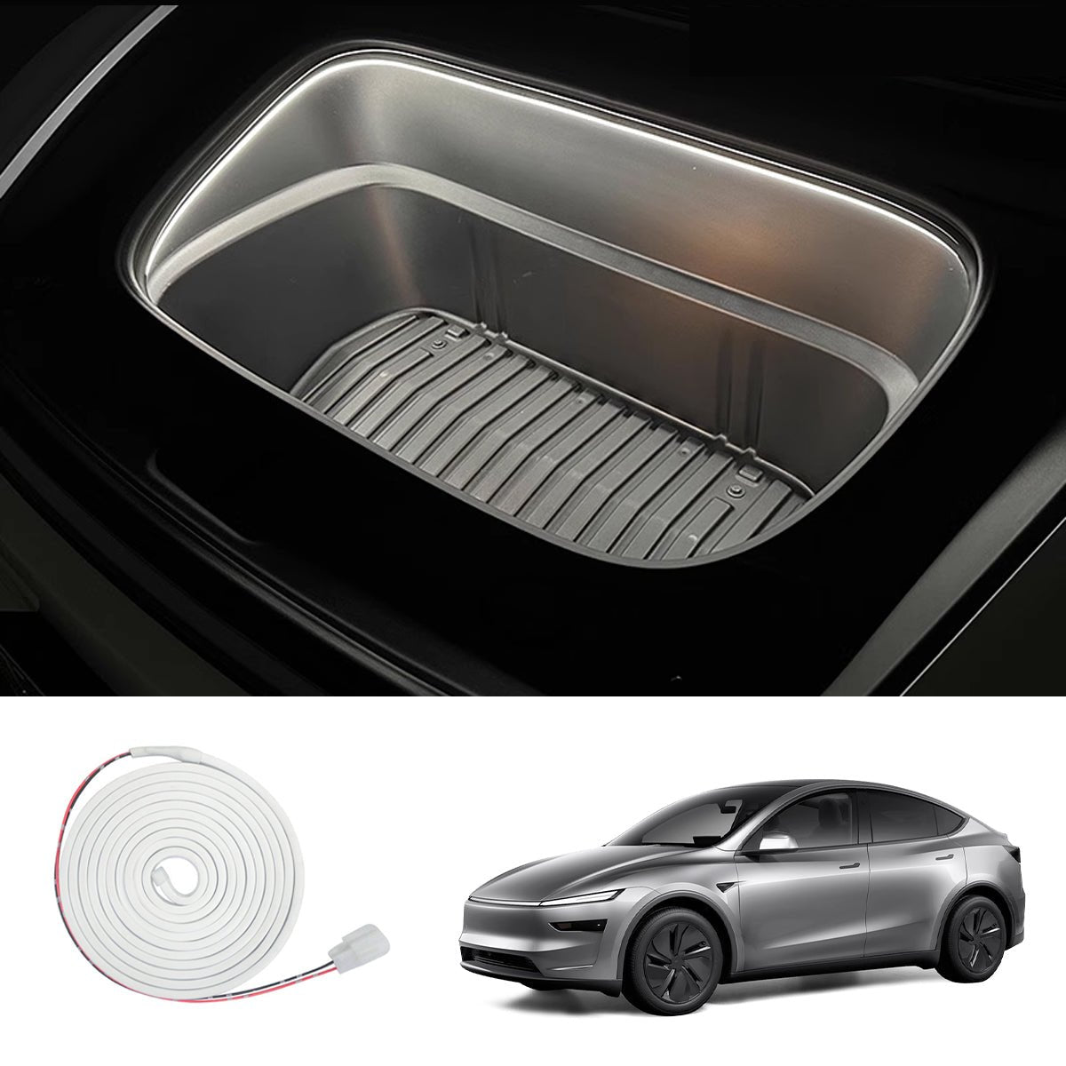 Front & Rear Trunk Ambient Lighting – Soft Glow Upgrade for Tesla Model Y Juniper 2025+ - T-Launch