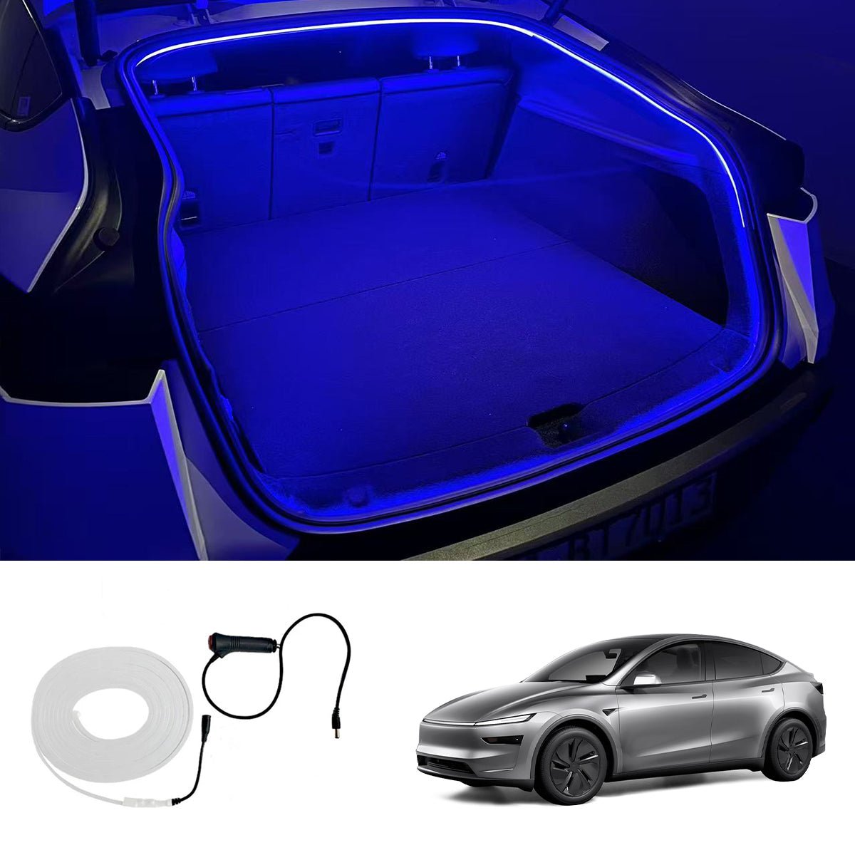 Front & Rear Trunk Ambient Lighting – Soft Glow Upgrade for Tesla Model Y Juniper 2025+ - T-Launch
