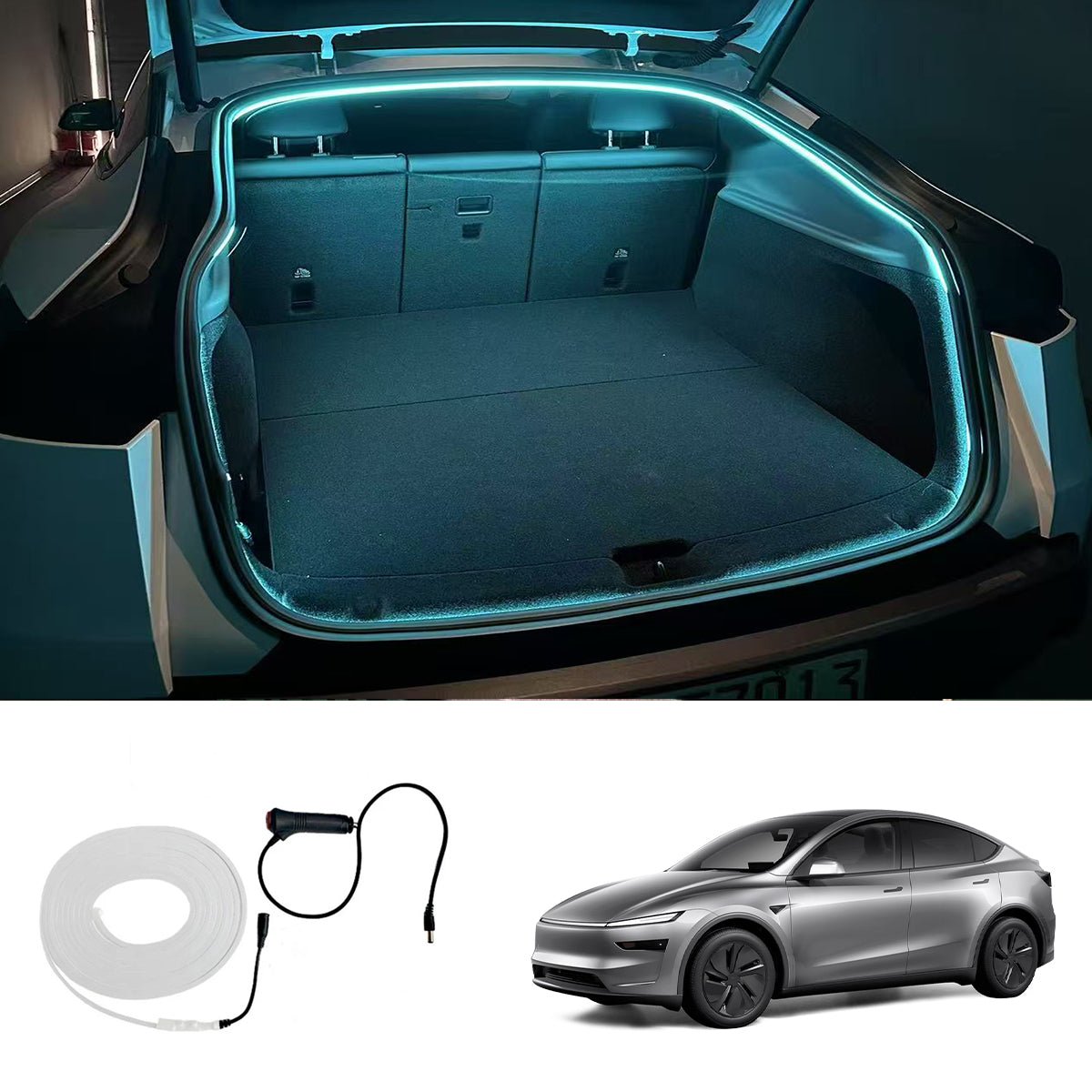 Front & Rear Trunk Ambient Lighting – Soft Glow Upgrade for Tesla Model Y Juniper 2025+ - T-Launch