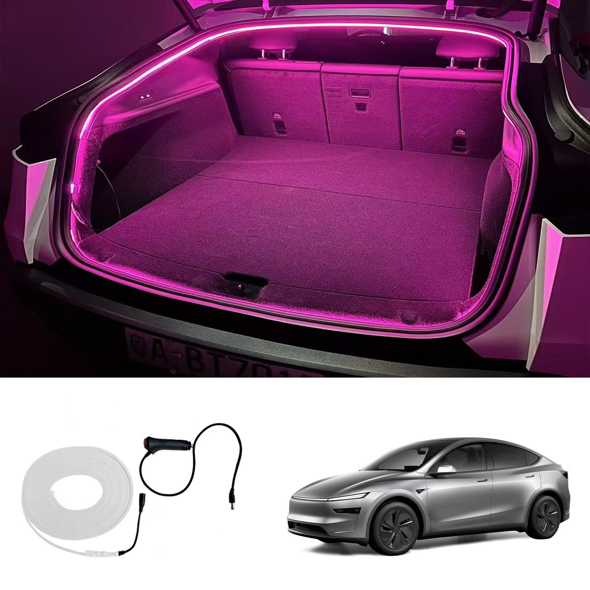 Front & Rear Trunk Ambient Lighting – Soft Glow Upgrade for Tesla Model Y Juniper 2025+ - T-Launch