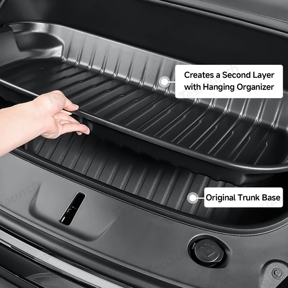 Front & Rear Trunk Shelf Storage Boxes for Tesla Model Y Juniper 2025+ - T-Launch