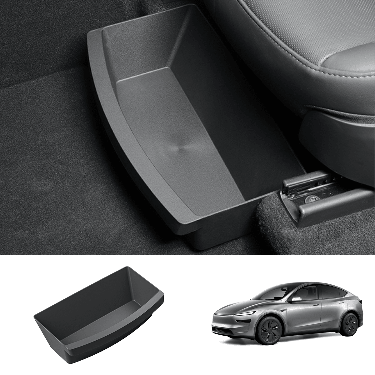 Front Row Under Seat Storage Box for Tesla Model Y 2021+ - T-Launch