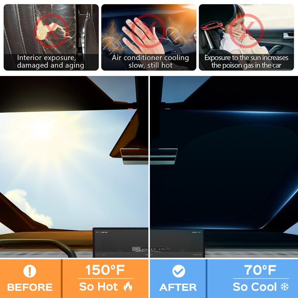 Front Windshield Sunshade Sun Visor for Tesla Cybertruck - T-Launch