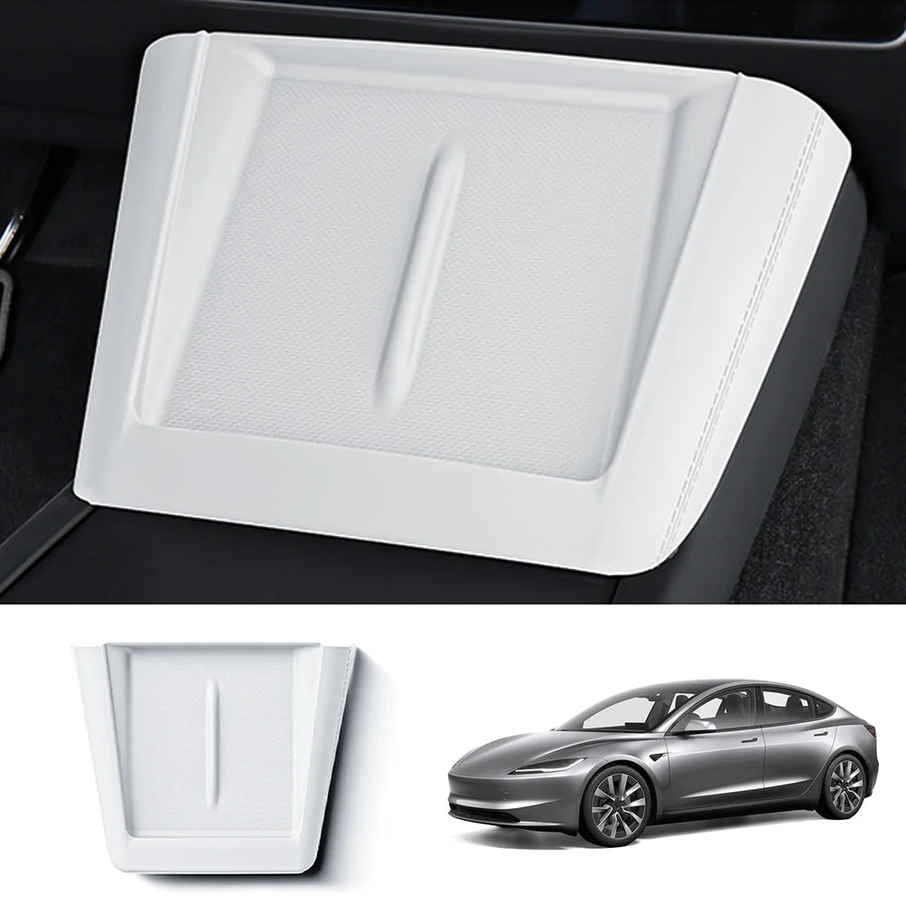Full-Cover Non-Slip Silicone Wireless Charging Area Mat for Tesla Model 3 Highland Standard 2025+ - T-Launch
