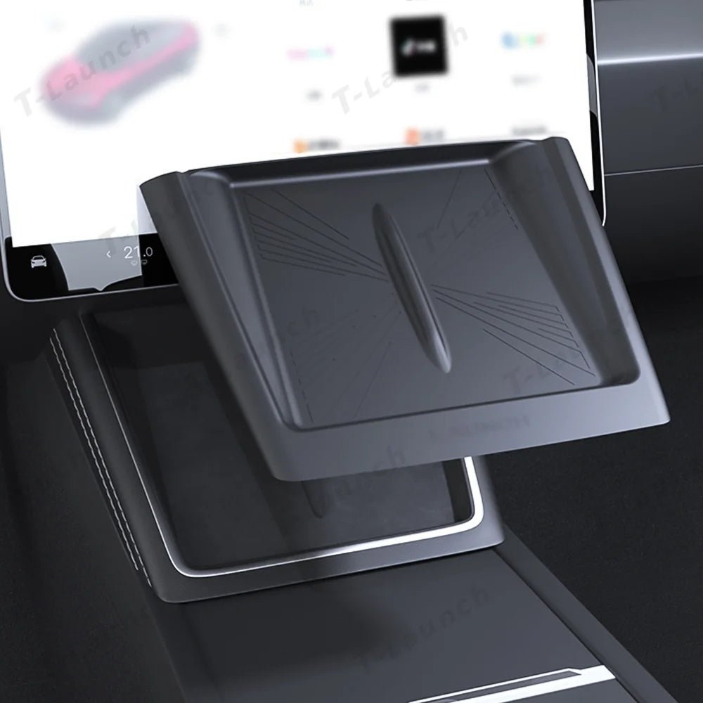 Full-Cover Non-Slip Silicone Wireless Charging Area Mat for Tesla Model 3 Highland Standard 2025+ - T-Launch