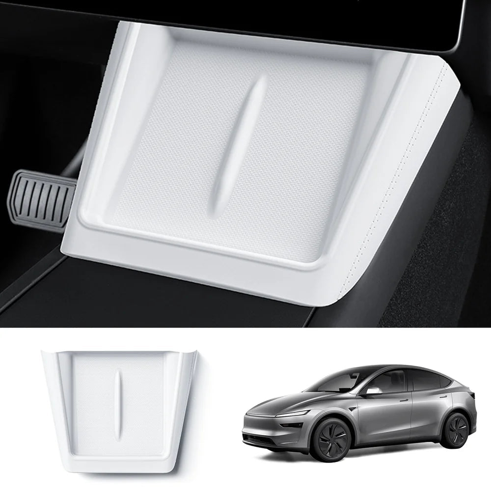 Full-Cover Non-Slip Silicone Wireless Charging Area Mat for Tesla Model Y Juniper 2025+ / Model 3 Highland 2024+ - T-Launch