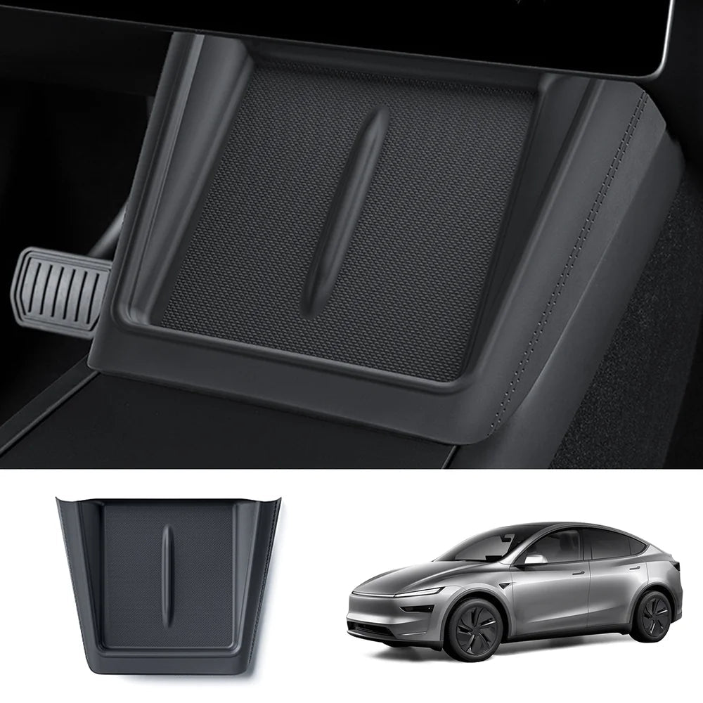 Full-Cover Non-Slip Silicone Wireless Charging Area Mat for Tesla Model Y Juniper 2025+ / Model 3 Highland 2024+ - T-Launch