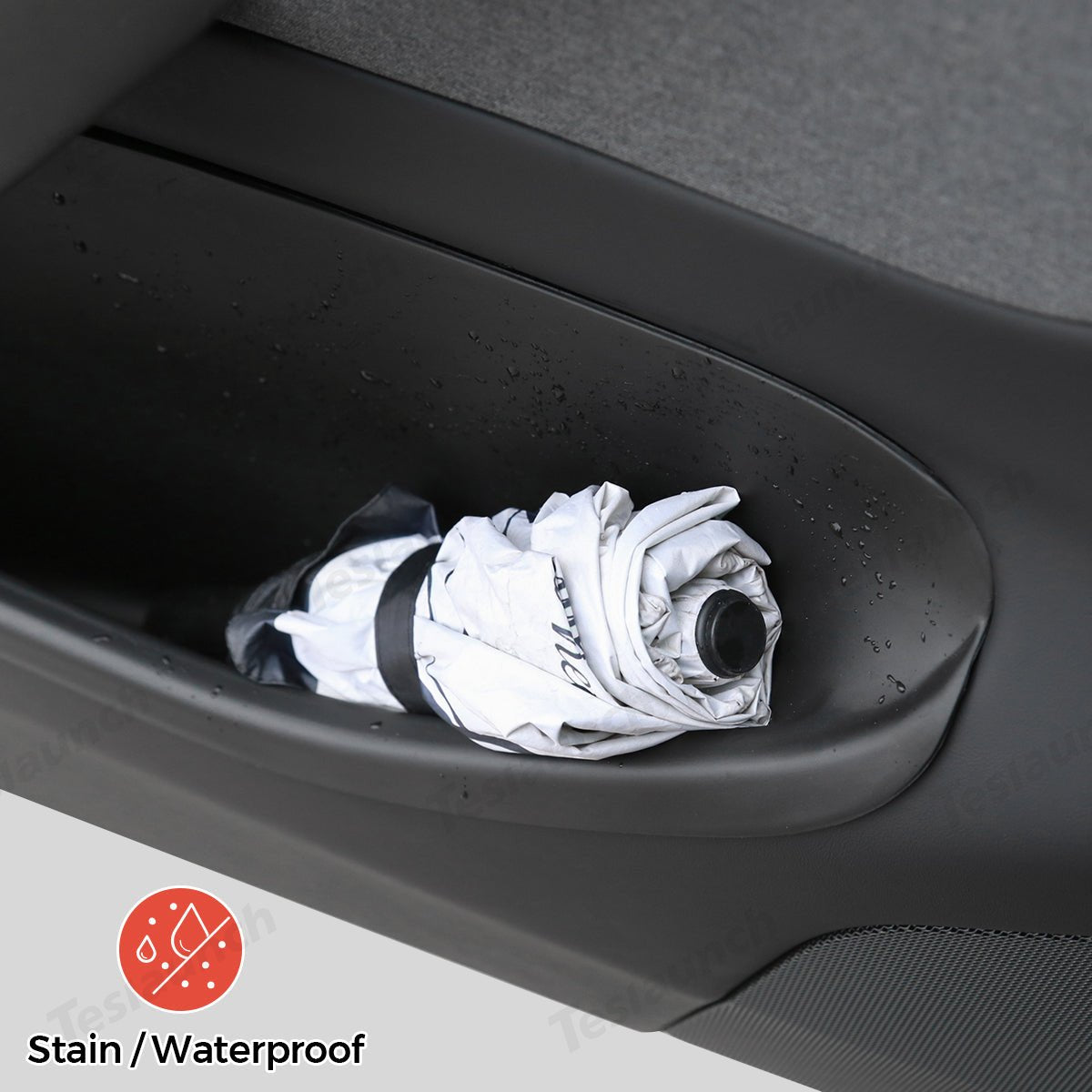 Full-Coverage Door Storage Organizer – Waterproof & Dirt-Resistant for Tesla Model Y Juniper 2025+ - T-Launch