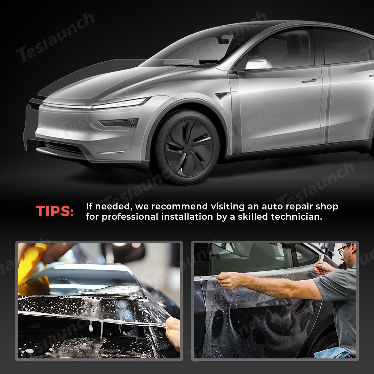 Glossy TPU Invisible Full-Body PPF for Tesla Model Y Juniper 2025+ - T-Launch