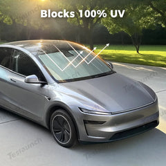 Graphite-Insulated Foldable Front Windshield Sunshade for Tesla Model 3 2017+/ Model Y 2020+ - T-Launch