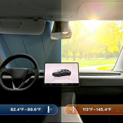 Graphite-Insulated Foldable Front Windshield Sunshade for Tesla Model 3 Highland Standard 2025+ - T-Launch