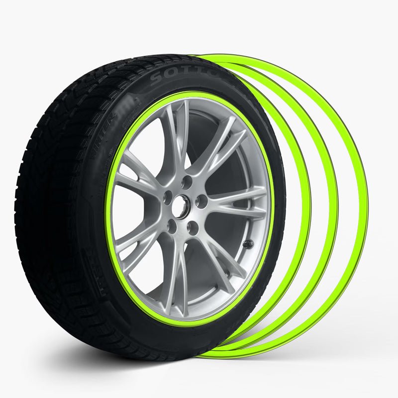 Green Aluminum Alloy Wheel Rim Protector- Fits All Cars - T-Launch