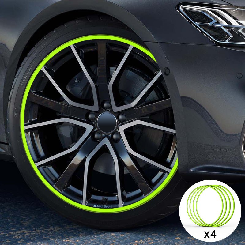Green Aluminum Alloy Wheel Rim Protector- Fits All Cars - T-Launch