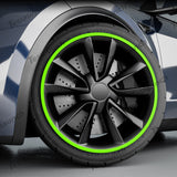 녹색 알루미늄 합금 휠 림 프로텍터-모든 자동차 (4pcs) 에 적합