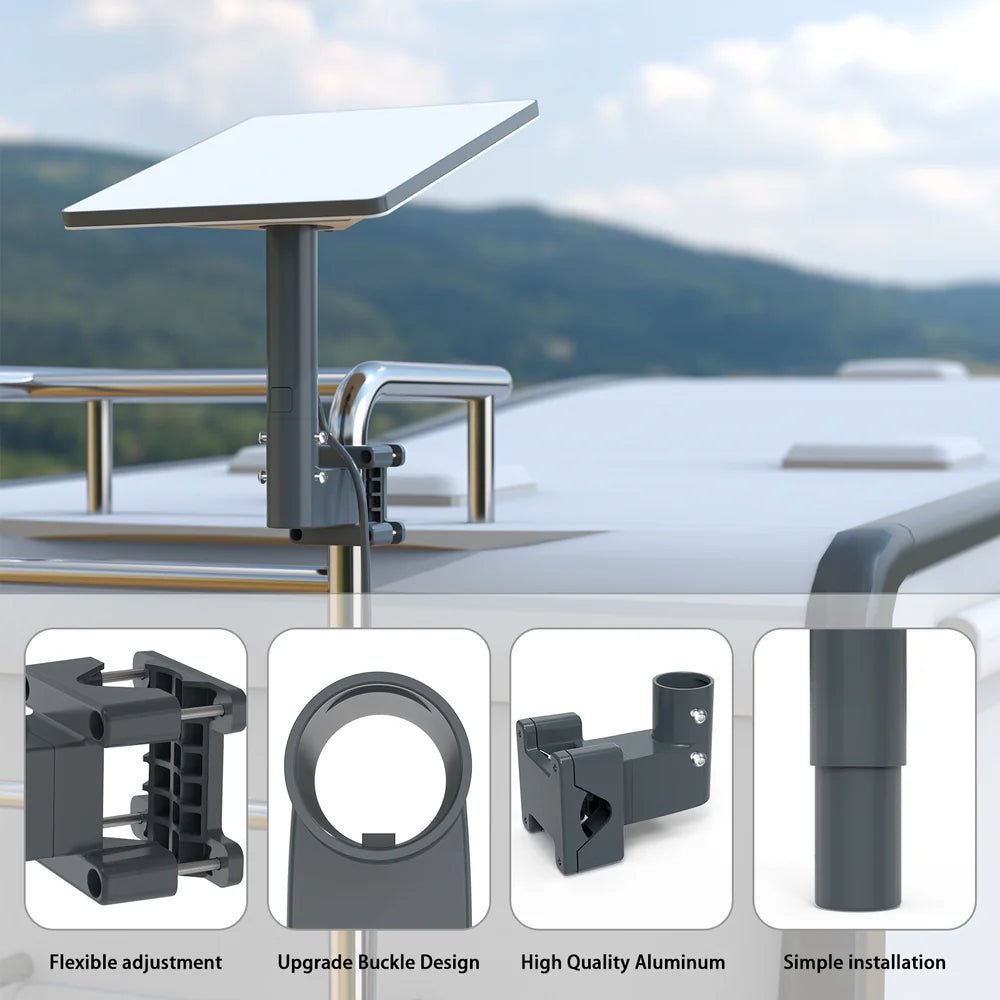 Heavy-Duty Aluminum Alloy Pole Mount for Starlink Mini – For RV, Roof & Ladder - T-Launch
