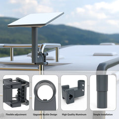 Heavy-Duty Aluminum Alloy Pole Mount for Starlink Mini – For RV, Roof & Ladder - T-Launch