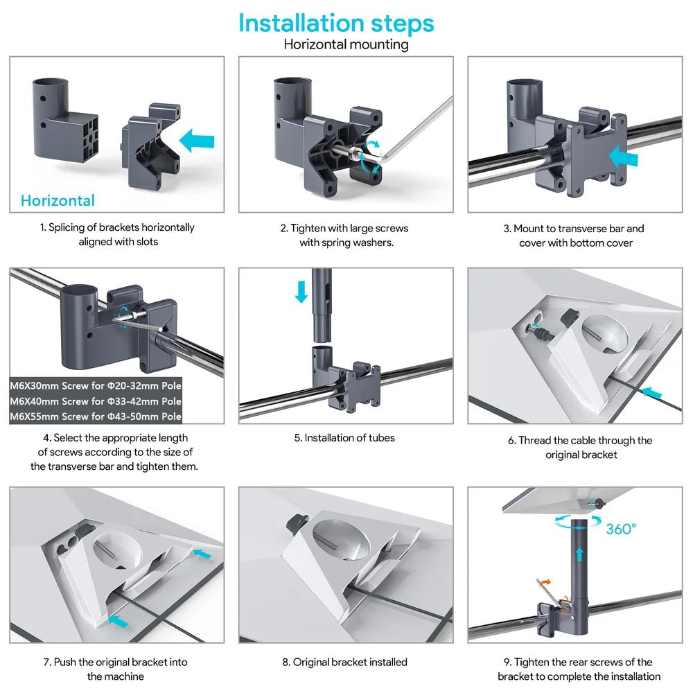 Heavy-Duty Aluminum Alloy Pole Mount for Starlink Mini – For RV, Roof & Ladder - T-Launch