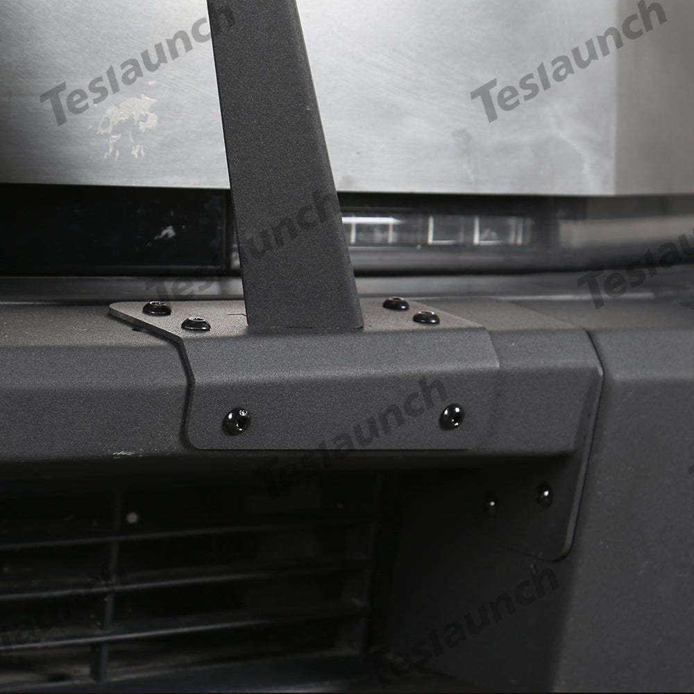 Heavy Duty Front Bumper with License Plate Frame for Tesla Cybertruck - T-Launch