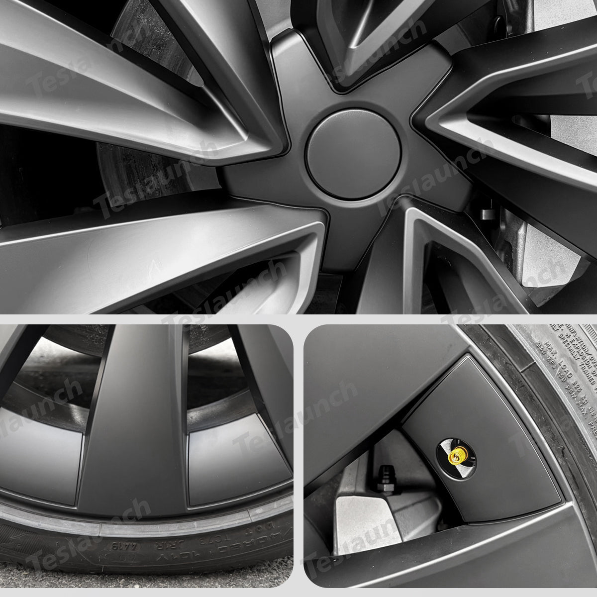 Helix 2.0 Style Wheel Hubcaps (Set of 4) for Tesla 2025+ Model Y Juniper 20'' Helix 2.0 Wheels - T-Launch
