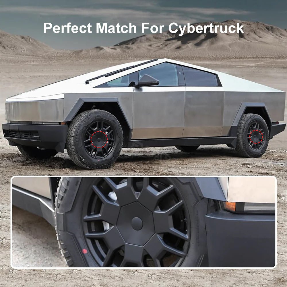 Heptagonal Center Hub Caps Lug Nut Covers for Cybertruck (4 Pcs) - T-Launch