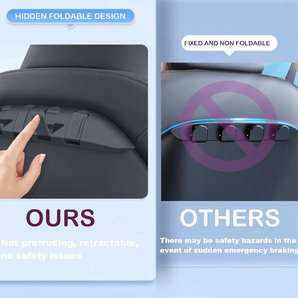 Hidden Foldable Seat Back Hook Bracket for Tesla Model 3/Y - T-Launch