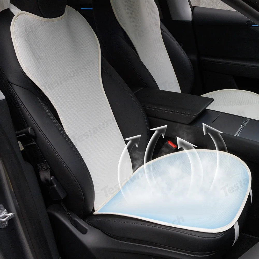 Ice Silk Breathable Air Mesh Seat Cushion for Tesla Model Y Juniper 2025+ - T-Launch