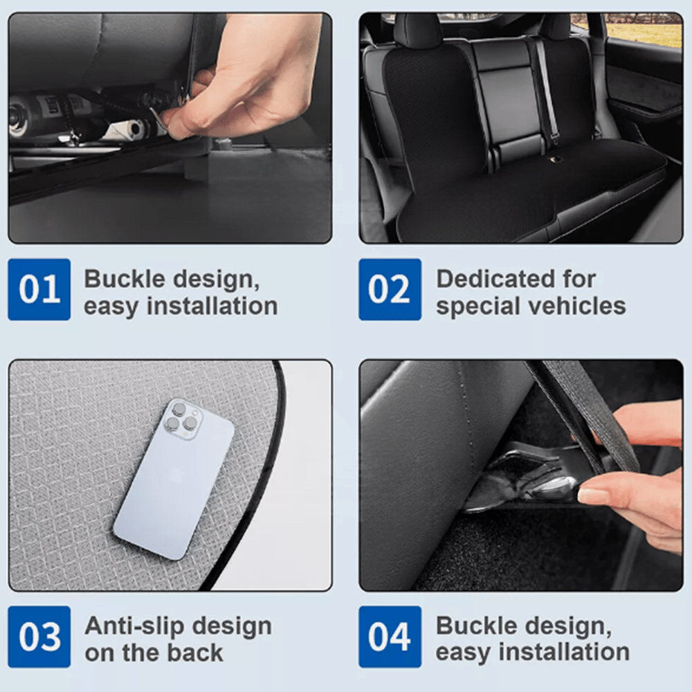 Ice Silk Breathable Cooling Car Seat Cushion for Tesla Model 3/Y - T-Launch