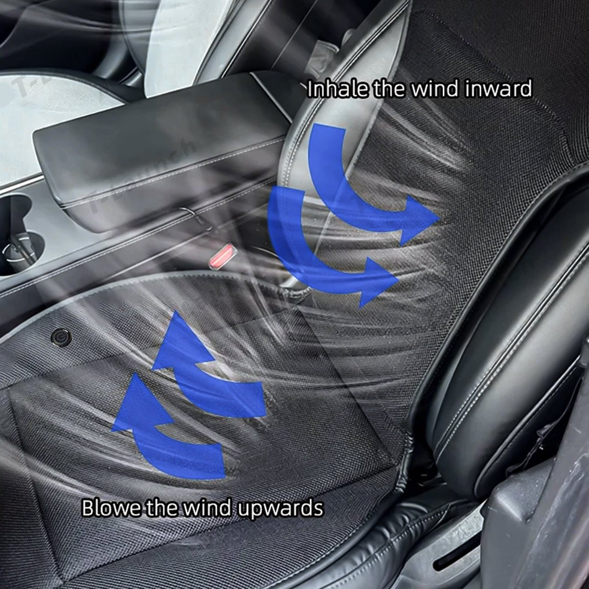 Ice Silk Cooling Ventilated Seat Cushion for Tesla Model 3/Y - T-Launch