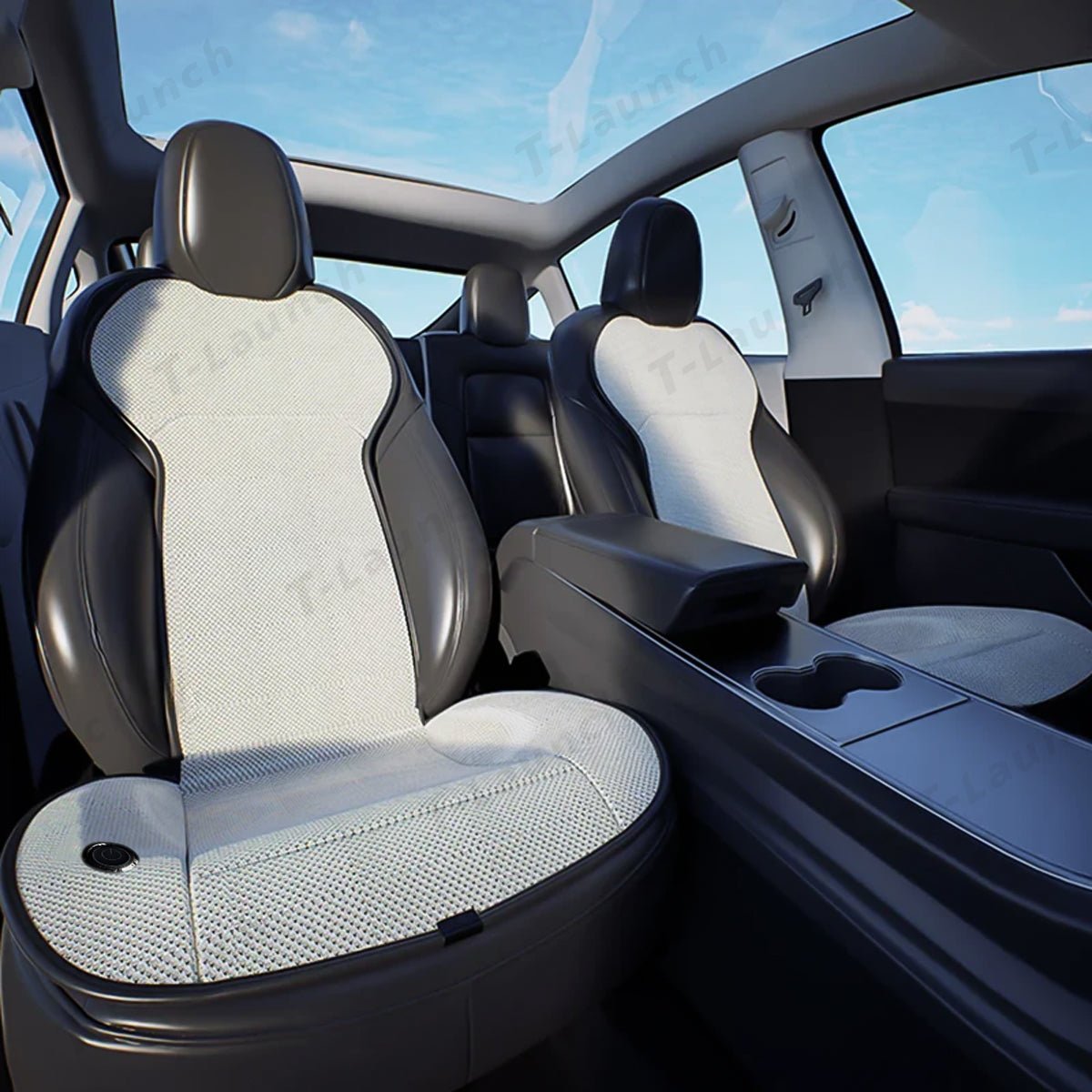 Ice Silk Cooling Ventilated Seat Cushion for Tesla Model 3/Y - T-Launch