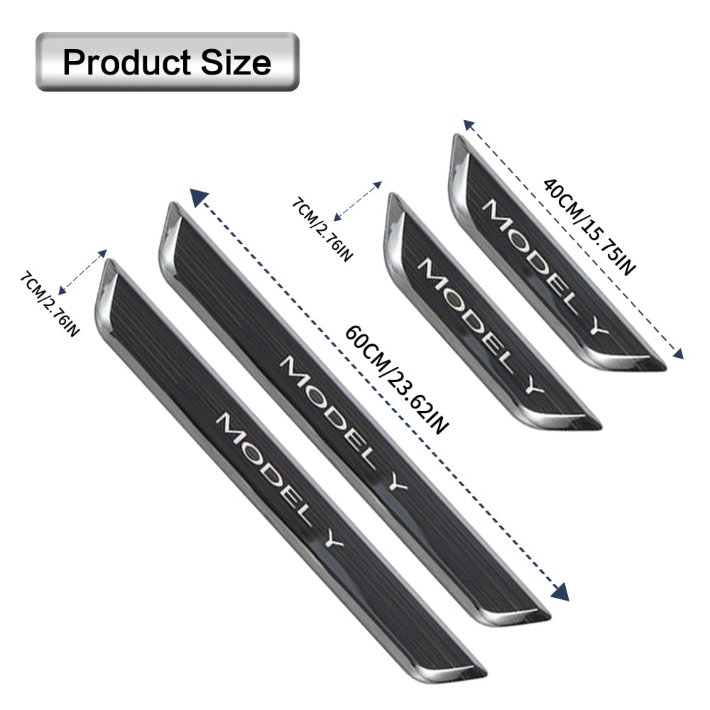 Illuminated Door Sill Protector for Tesla - T-Launch