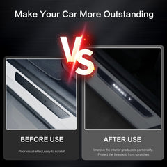 Illuminated Door Sill Protector for Tesla - T-Launch