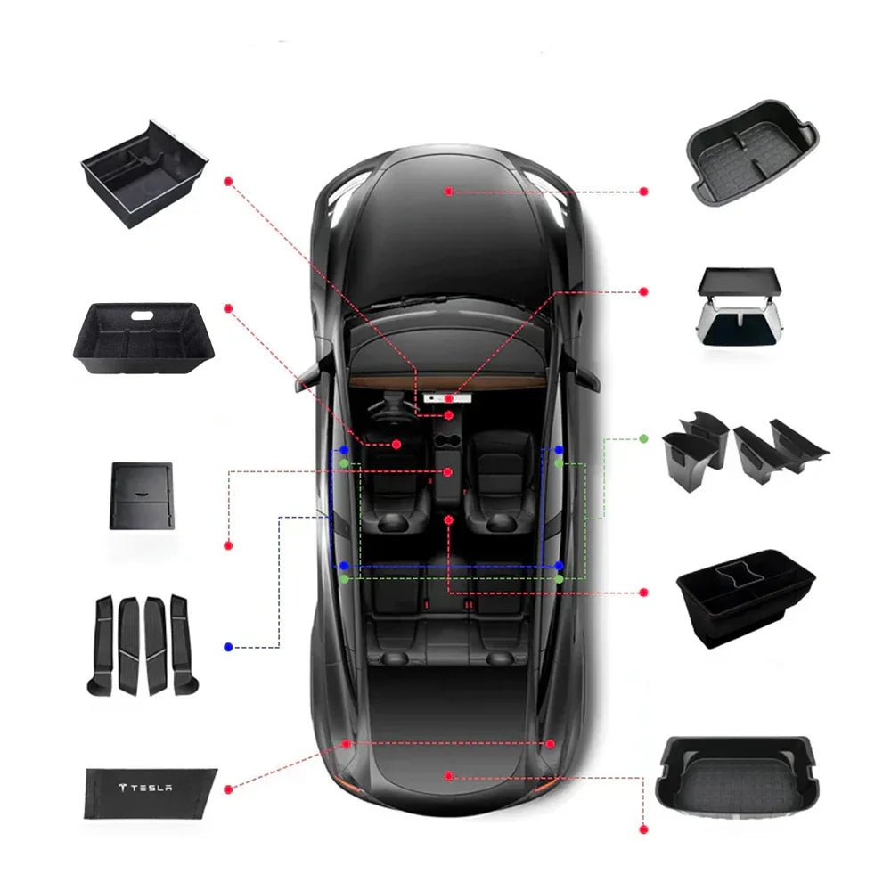 Interior Organizer Set for 2021-2024 Tesla Model Y - T-Launch