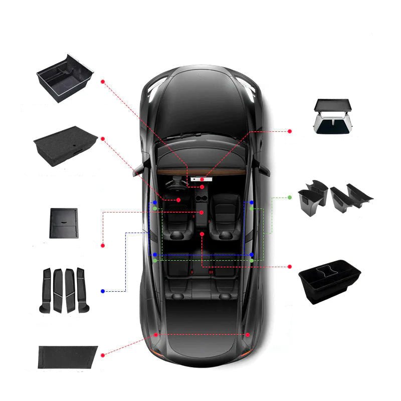 Interior Organizer Set for 2021-2024 Tesla Model Y - T-Launch