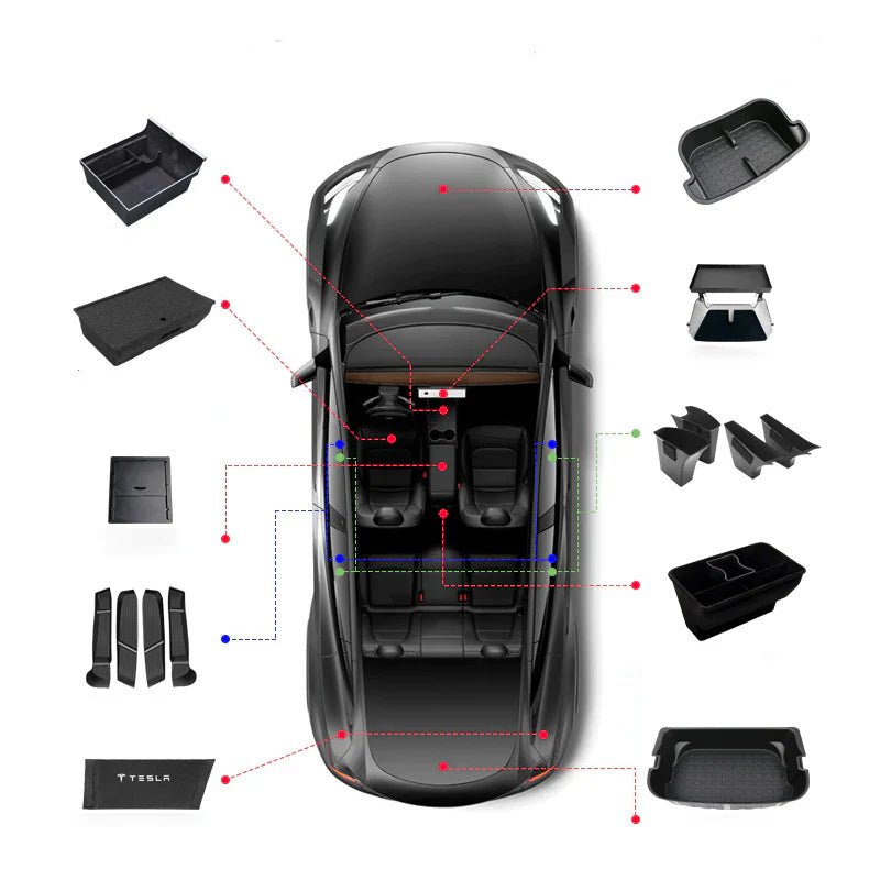 Interior Organizer Set for 2021-2024 Tesla Model Y - T-Launch
