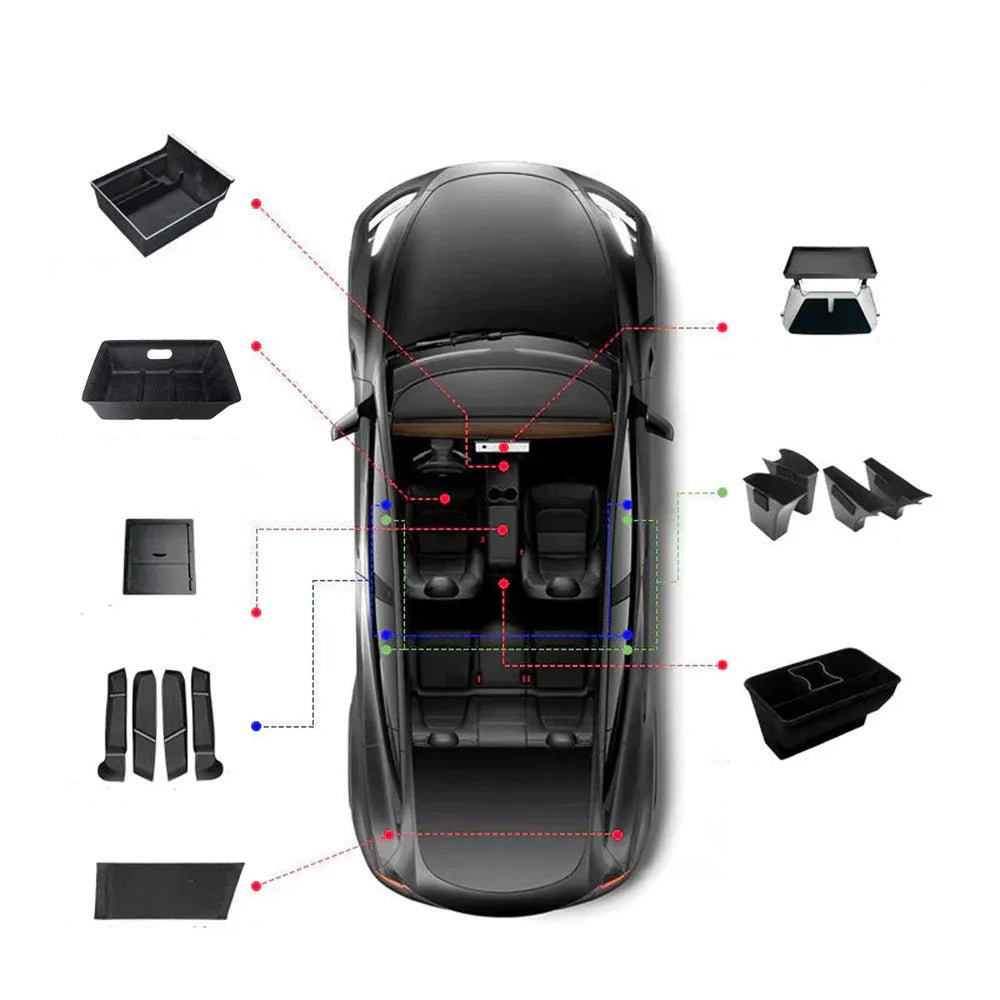 Interior Organizer Set for 2021-2024 Tesla Model Y - T-Launch