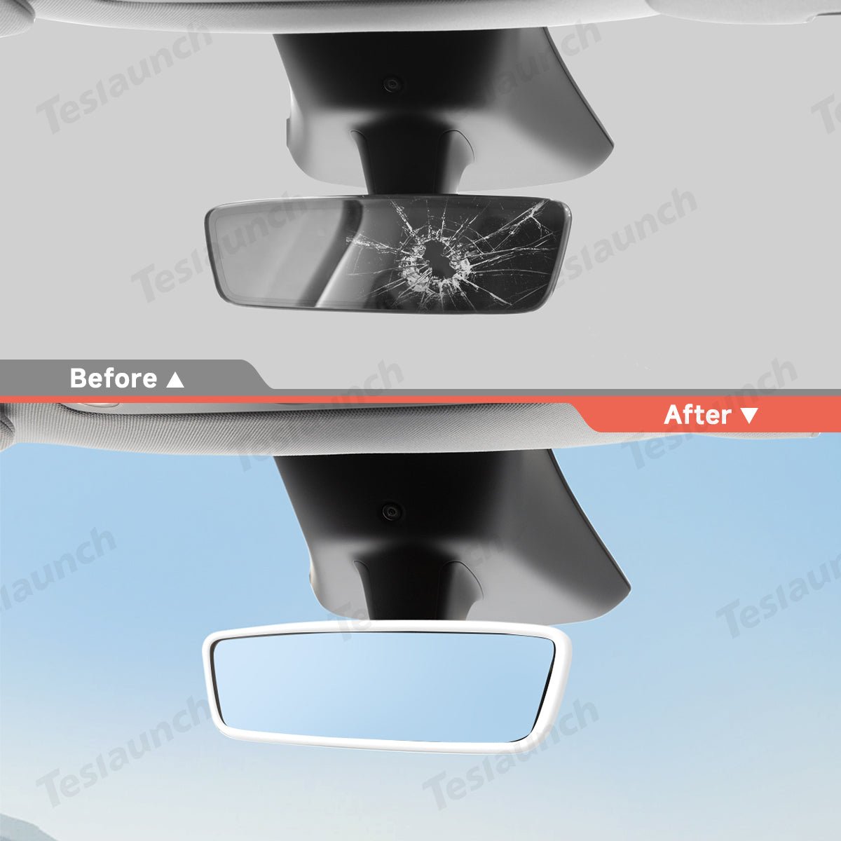 Interior Rearview Mirror Trim Cover for Tesla Model 3/Y - T-Launch