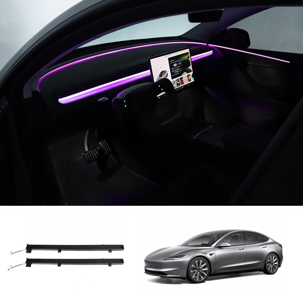 Interior RGB Ambient Lighting Kit for Tesla Model Y Juniper / Model 3 Highland - T-Launch