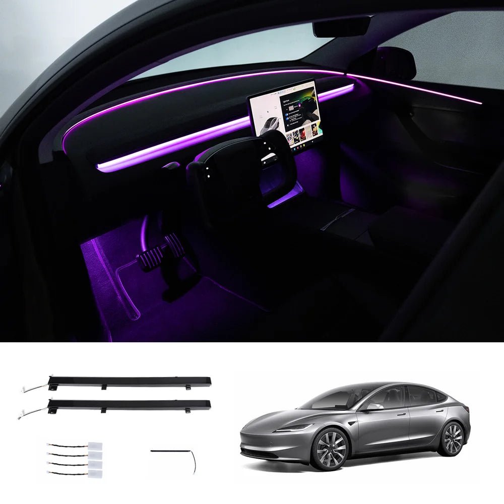 Interior RGB Ambient Lighting Kit for Tesla Model Y Juniper / Model 3 Highland - T-Launch