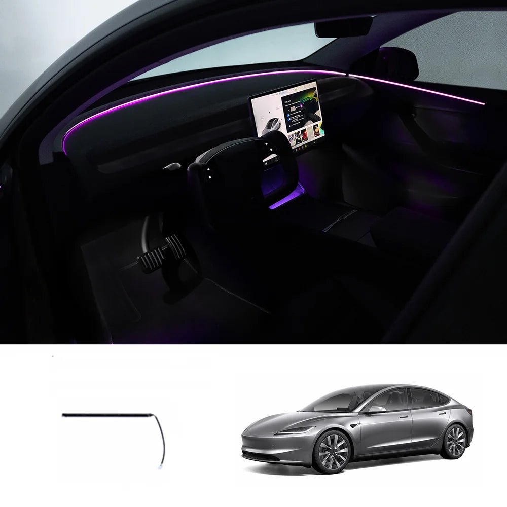 Interior RGB Ambient Lighting Kit for Tesla Model Y Juniper / Model 3 Highland - T-Launch