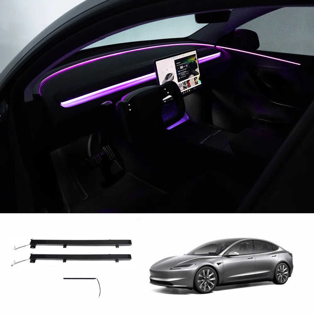 Interior RGB Ambient Lighting Kit for Tesla Model Y Juniper / Model 3 Highland - T-Launch
