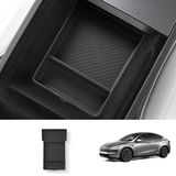 Silicone Center Console & Armrest Lower Storage Tray for Tesla Model Y Juniper 2025+