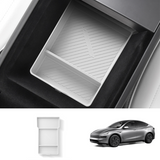 Silicone Center Console & Armrest Lower Storage Tray for Tesla Model Y Juniper 2025+