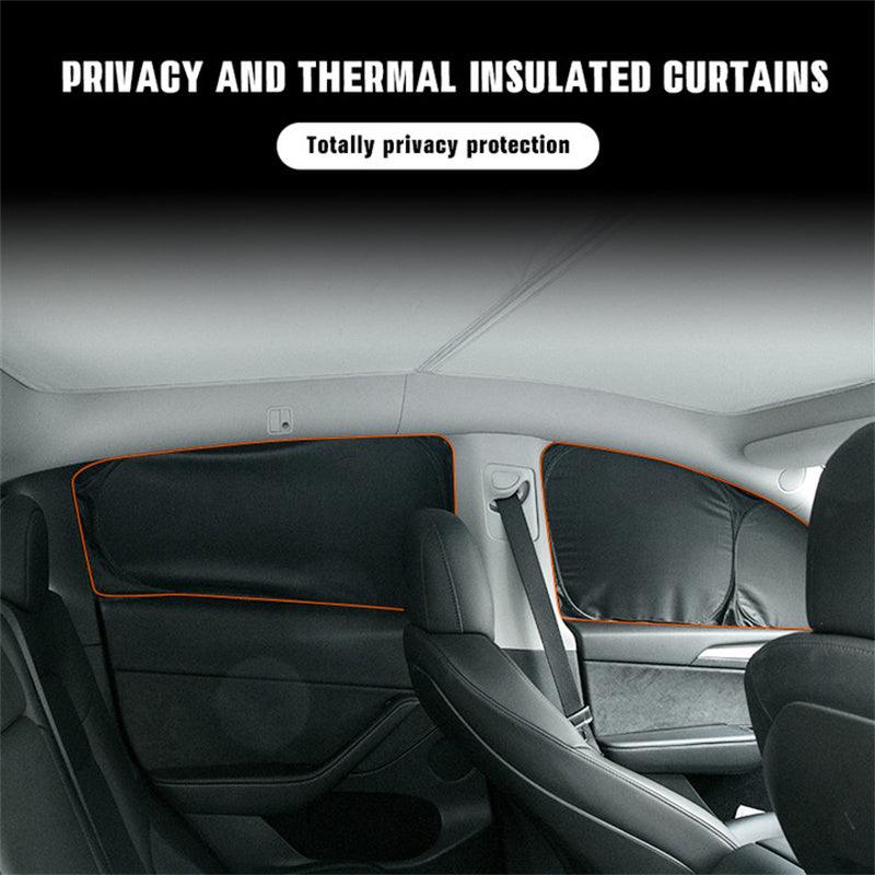 Tesla Model Y(2020-2023) Thermal Insulated Windows Sunshades / Privacy Curtains for Tesla Car Sun Visor and Privacy Protector