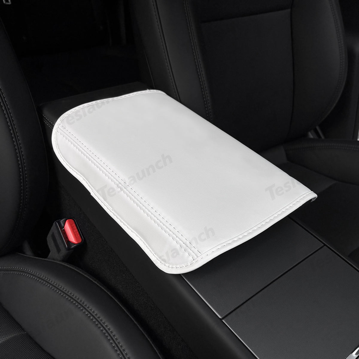 Leather Center Console Armrest Cover for Tesla Model Y Juniper 2025+ - T-Launch