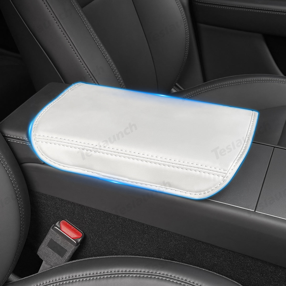 Leather Center Console Armrest Cover for Tesla Model Y Juniper 2025+ - T-Launch