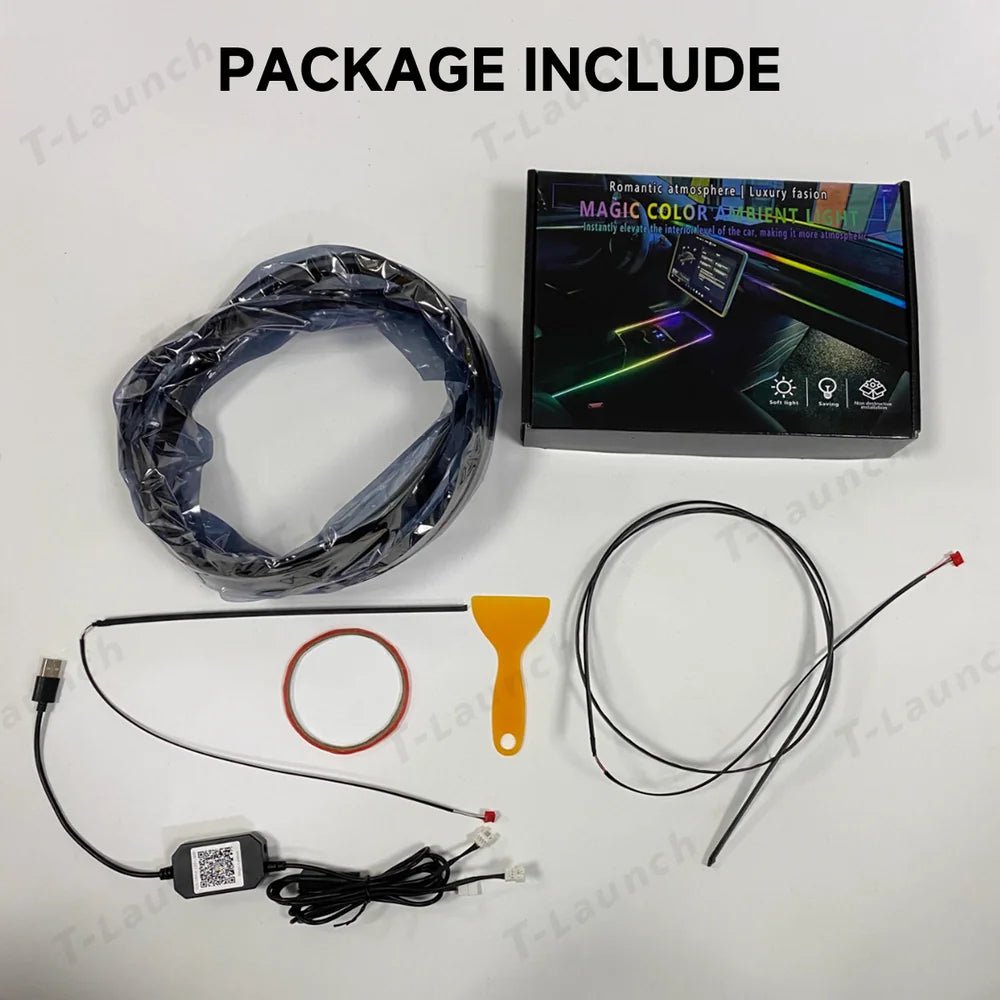 LED Dashboard Ambient Light – Color Changing Interior Upgrade for Tesla Model Y Juniper 2025+ - T-Launch
