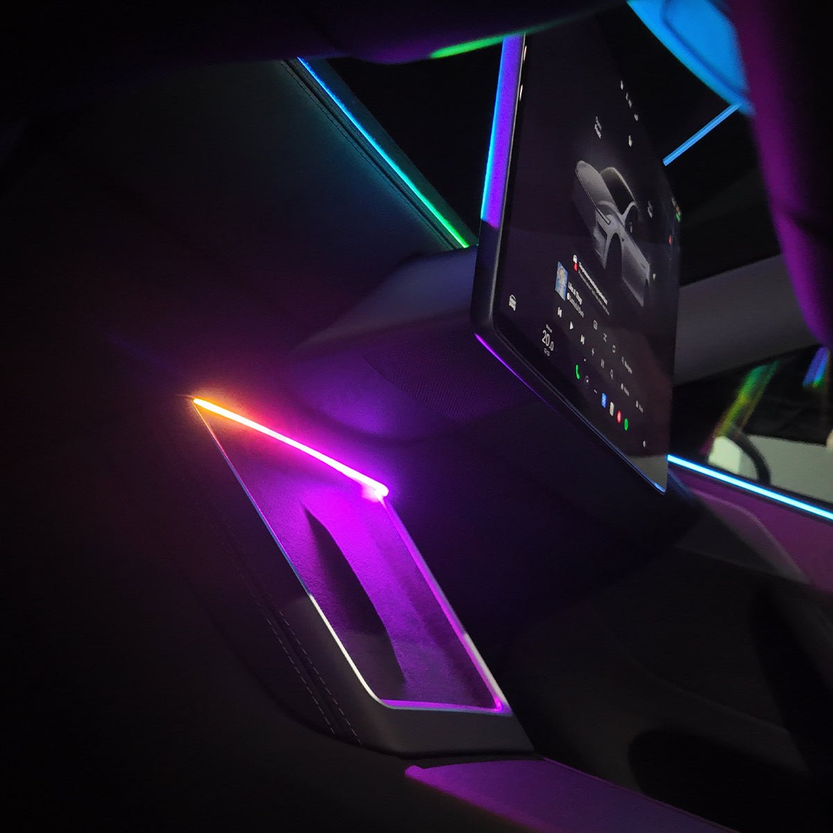 LED Dashboard Ambient Light – Color Changing Interior Upgrade for Tesla Model Y Juniper 2025+ - T-Launch