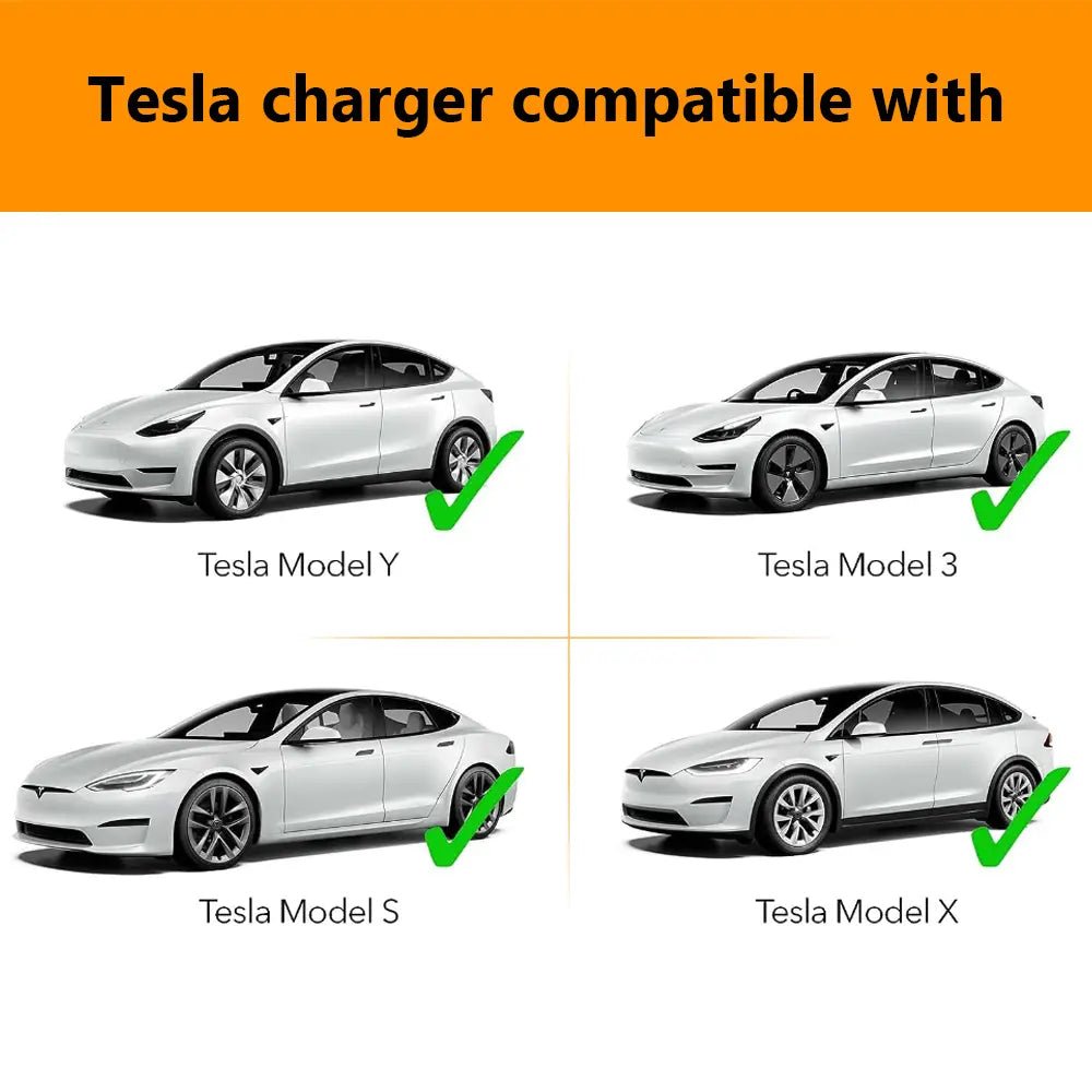 Level 2 J1772/NACS EV Charger for Home Portable EV Charger with Screen Display Adjustable Current - T-Launch
